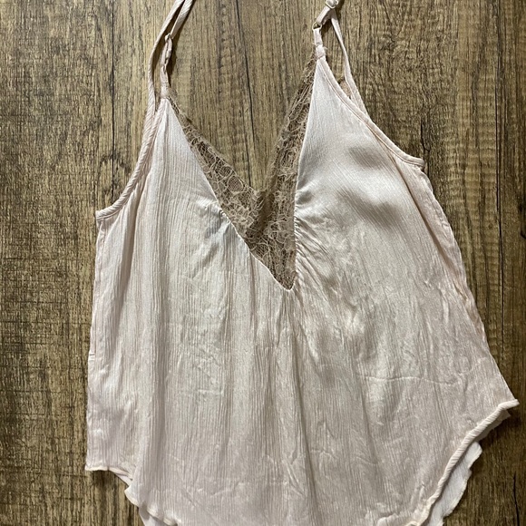American Eagle Camisole Beigey Pink with lace - Picture 1 of 5